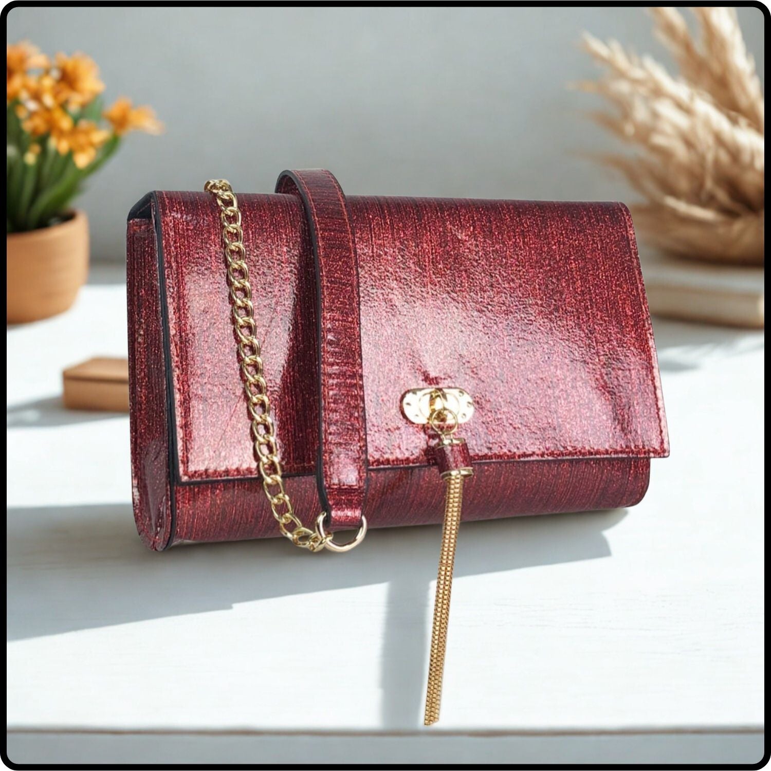 Arabella Evening Bag/Red-Arabella-Red