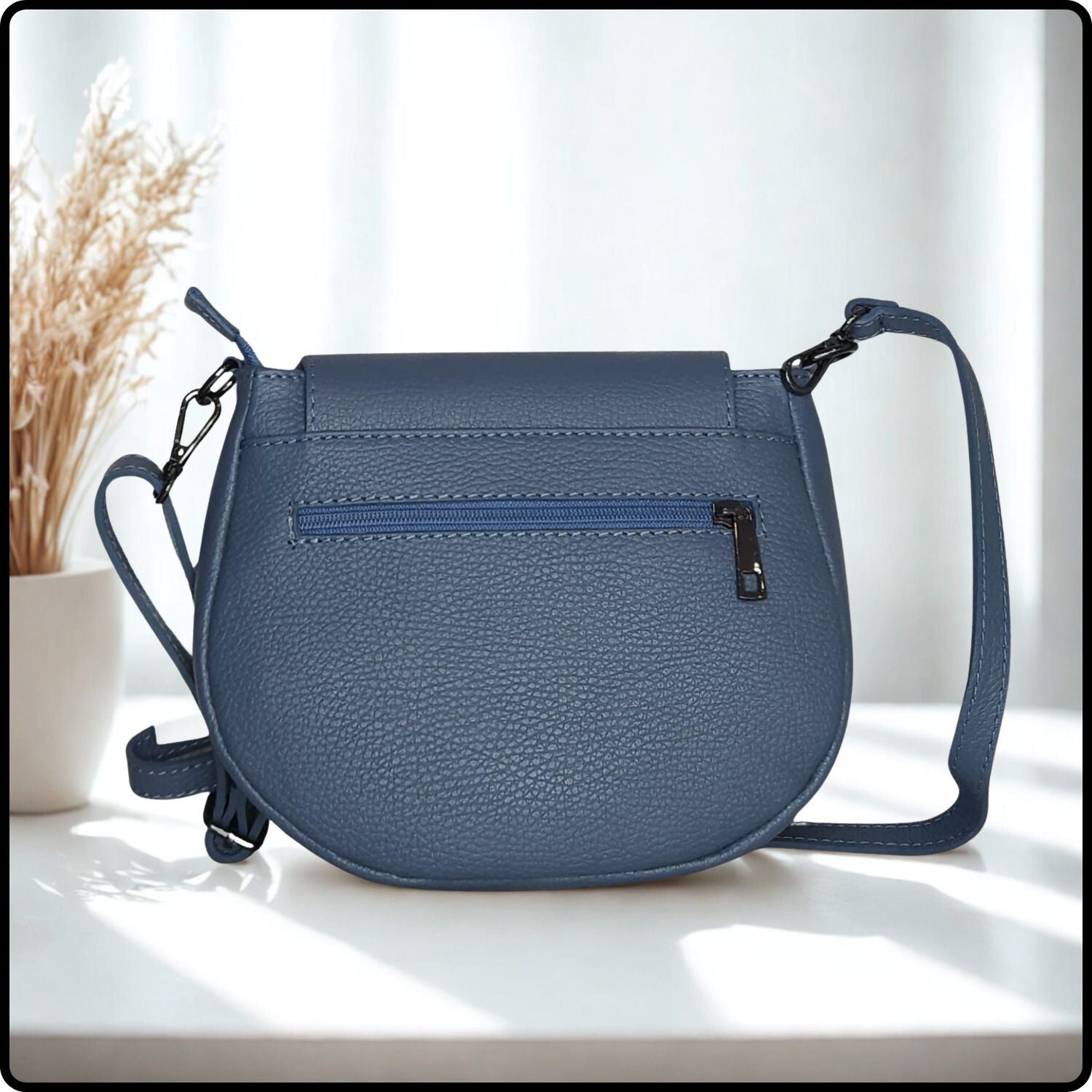 Soft Leather Shoulder Bag - PS249-DENIM BLUE