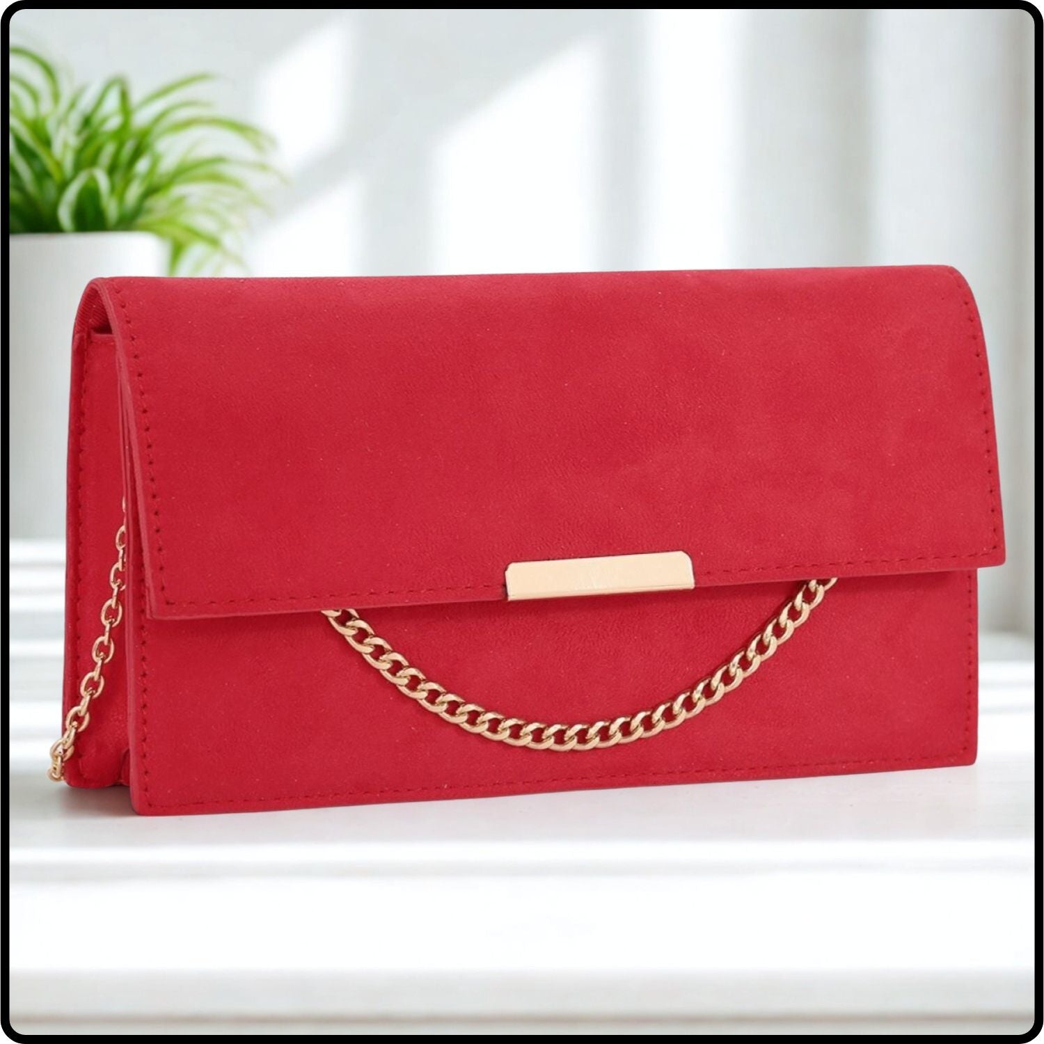 Giselle Evening Bag/Red-Giselle-Red