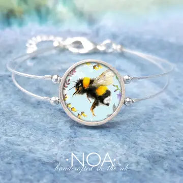 Ceramic and Stainless Steel Bee Bracelet-CSBB