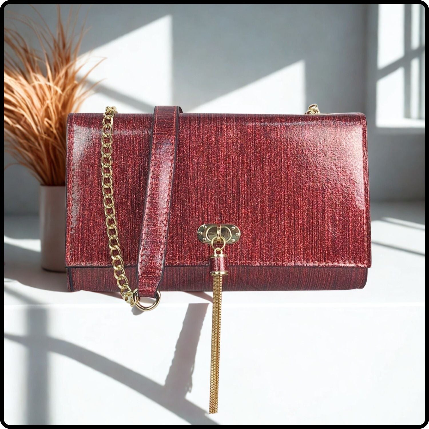 Arabella Evening Bag/Red-Arabella-Red