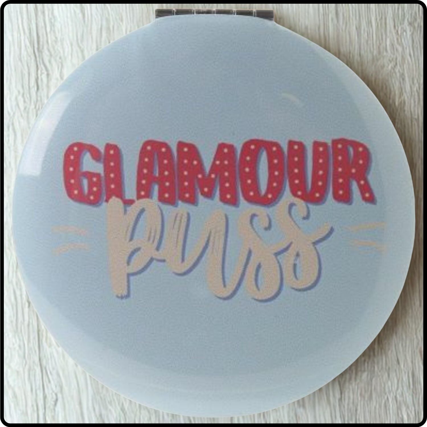 Feline Fine Cat Compact Mirror - MIRR32/BLUE