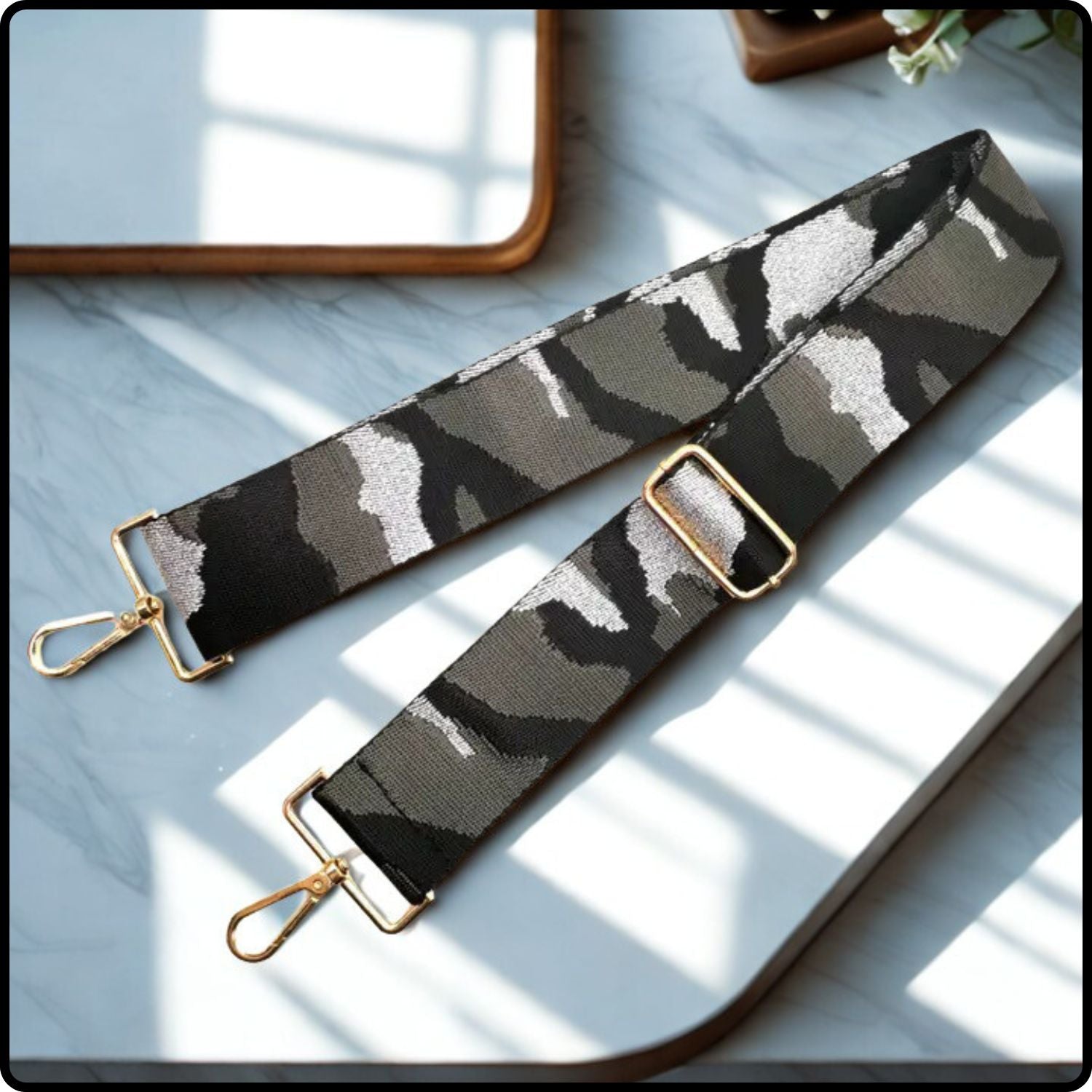Canvas Bag Strap Camouflage Grey 5CM-SBS-CAMG