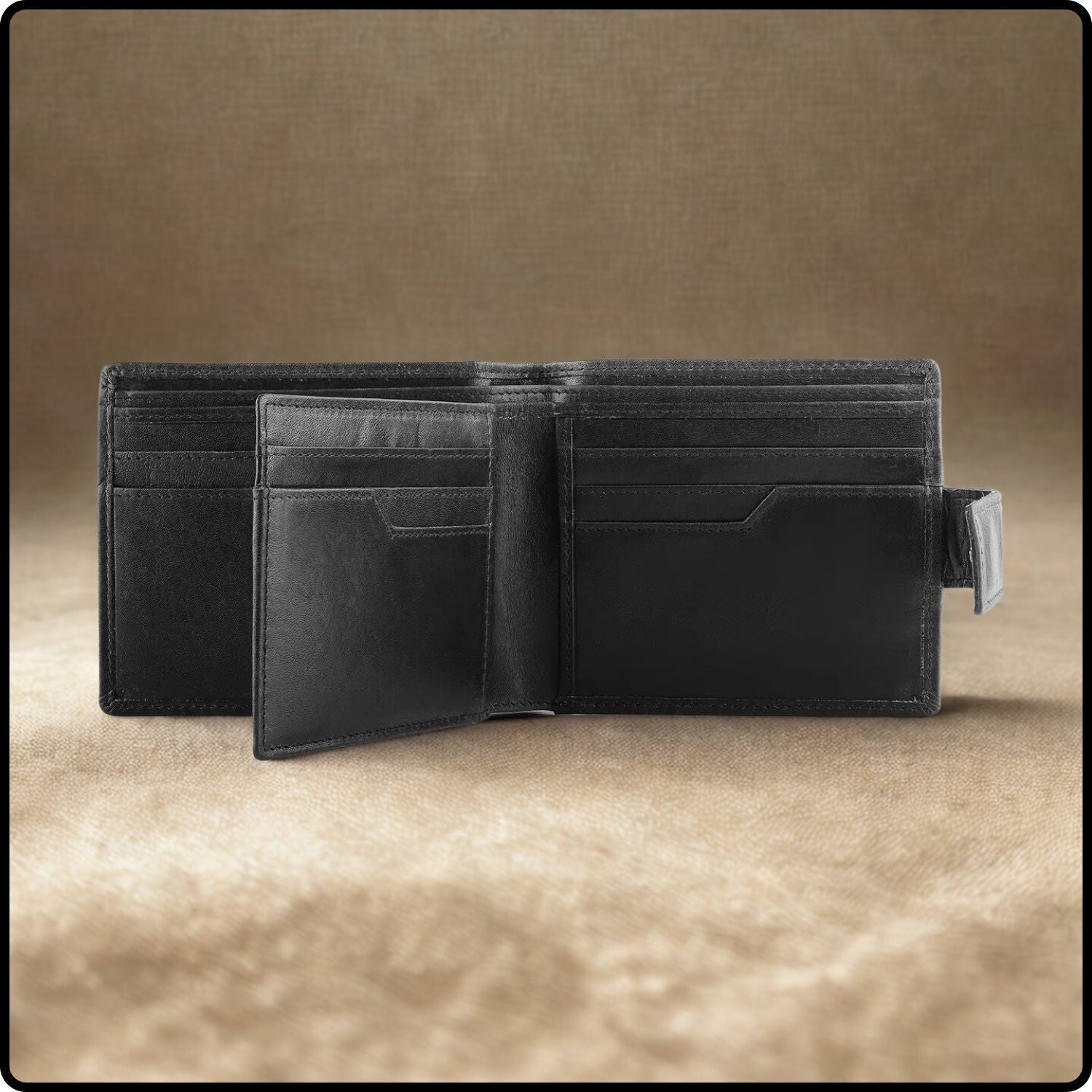 Alperto Leather Notecase Wallet-4269/Black