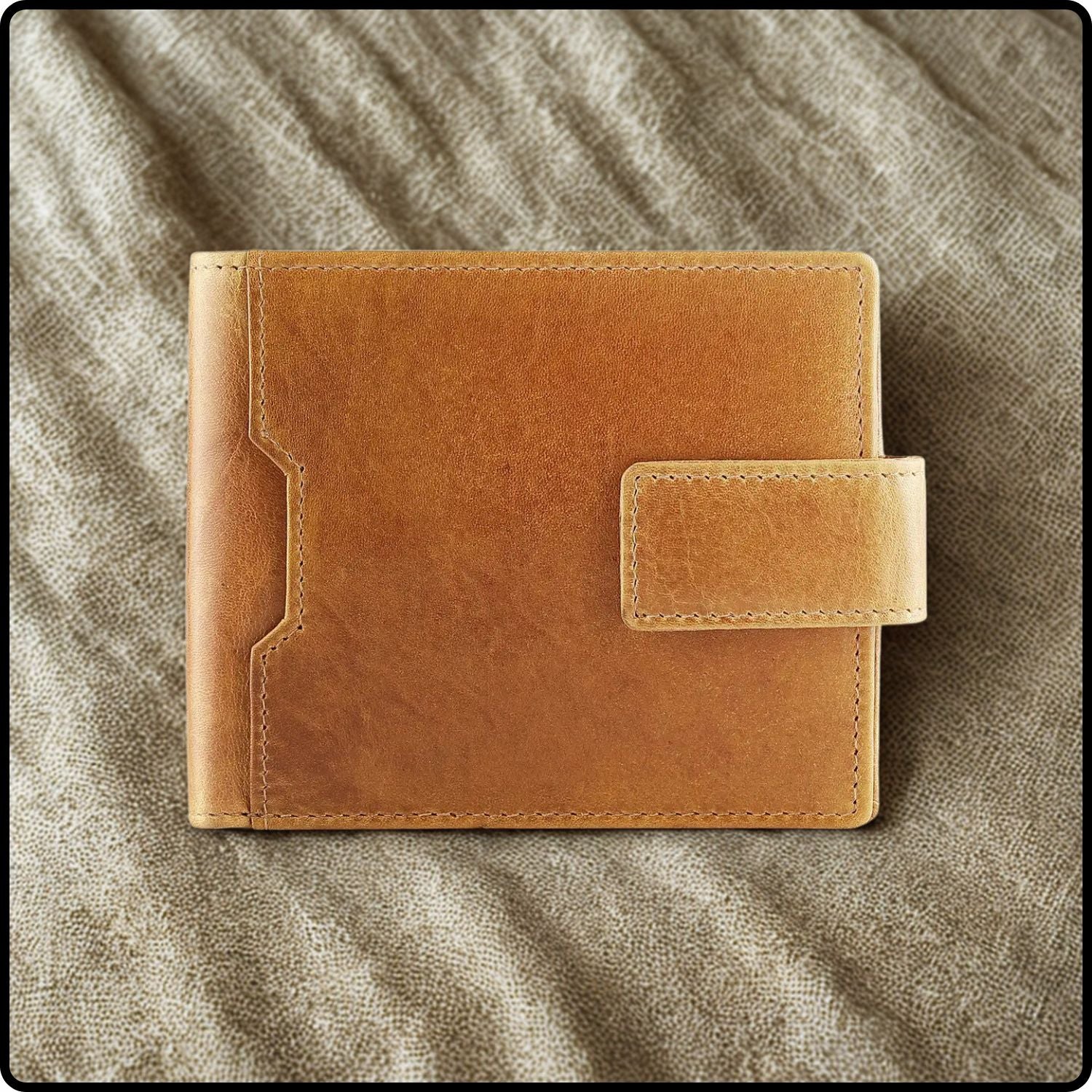 Alperto Leather Notecase Wallet-4269/Tan