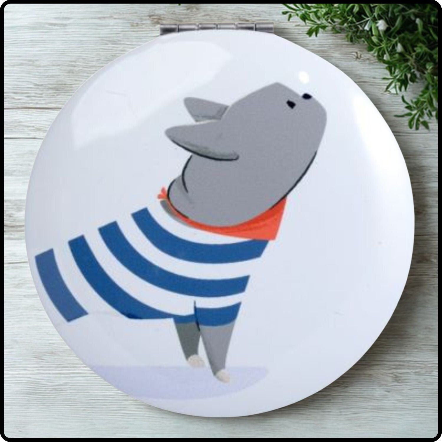 Bertrand Compact Mirror - MIRR66/WHITE