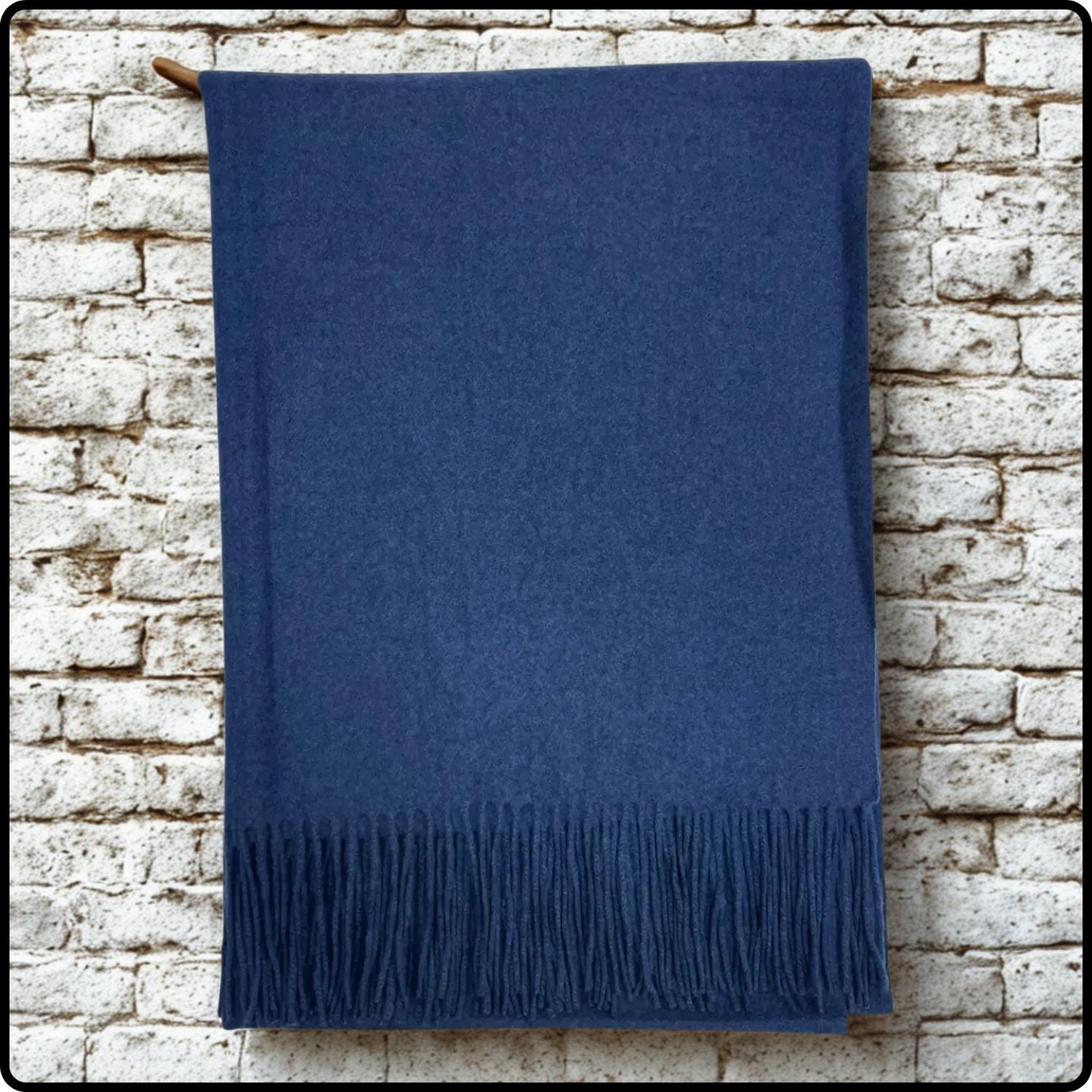 Cashmere Blend Scarf in Navy-CB/Navy