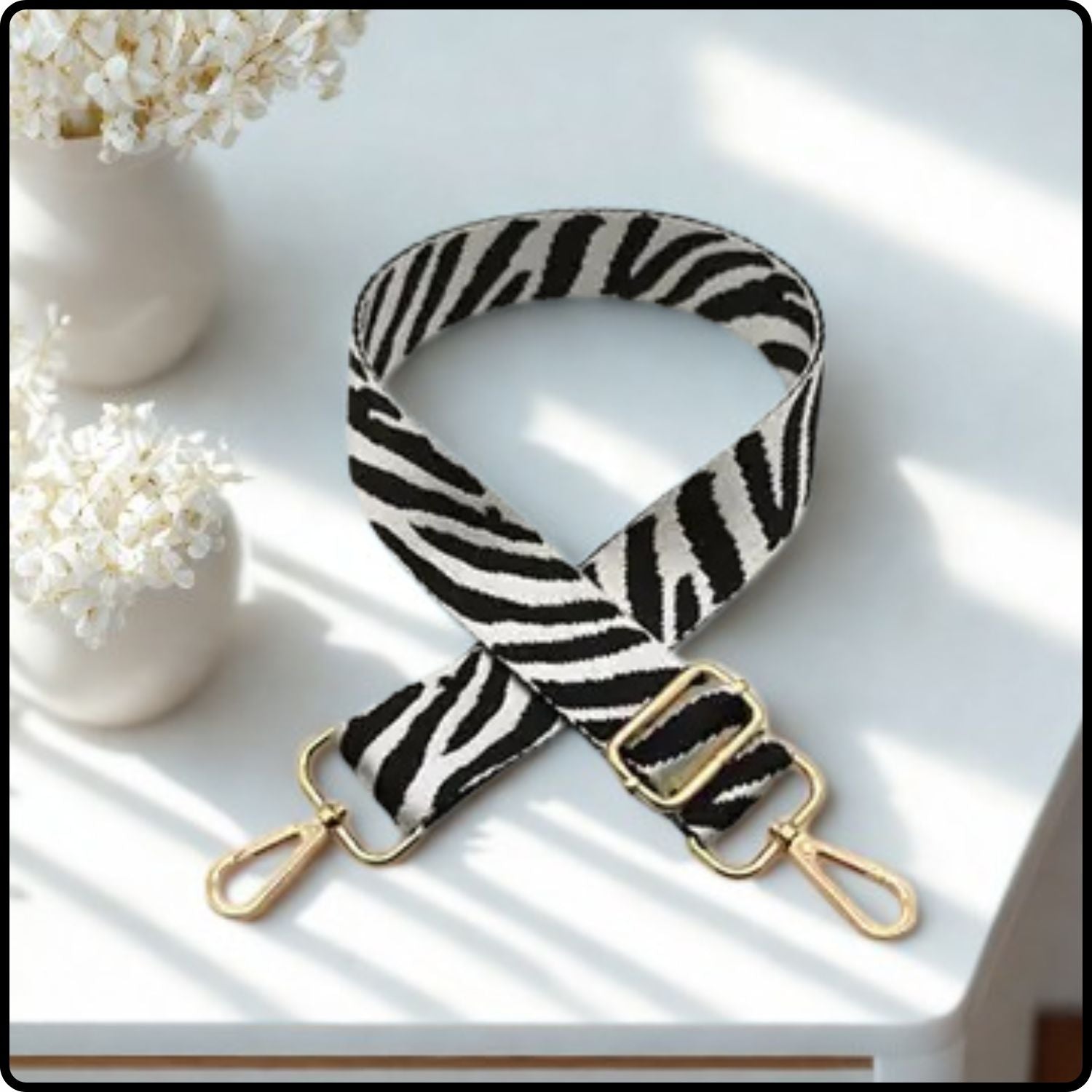 Canvas Bag Strap ZEBRA 3.8CM - GBS-ZETAUPE