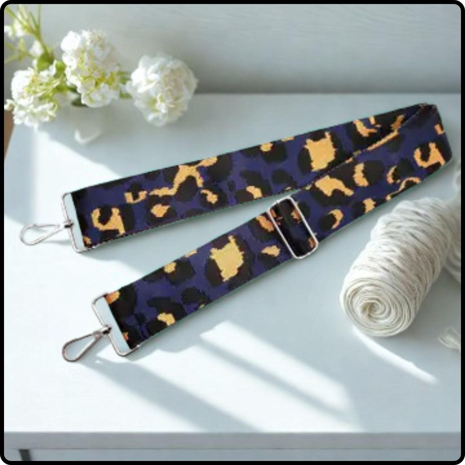 Canvas Bag Strap Leopard 5CM - SBS-LEPNAVY