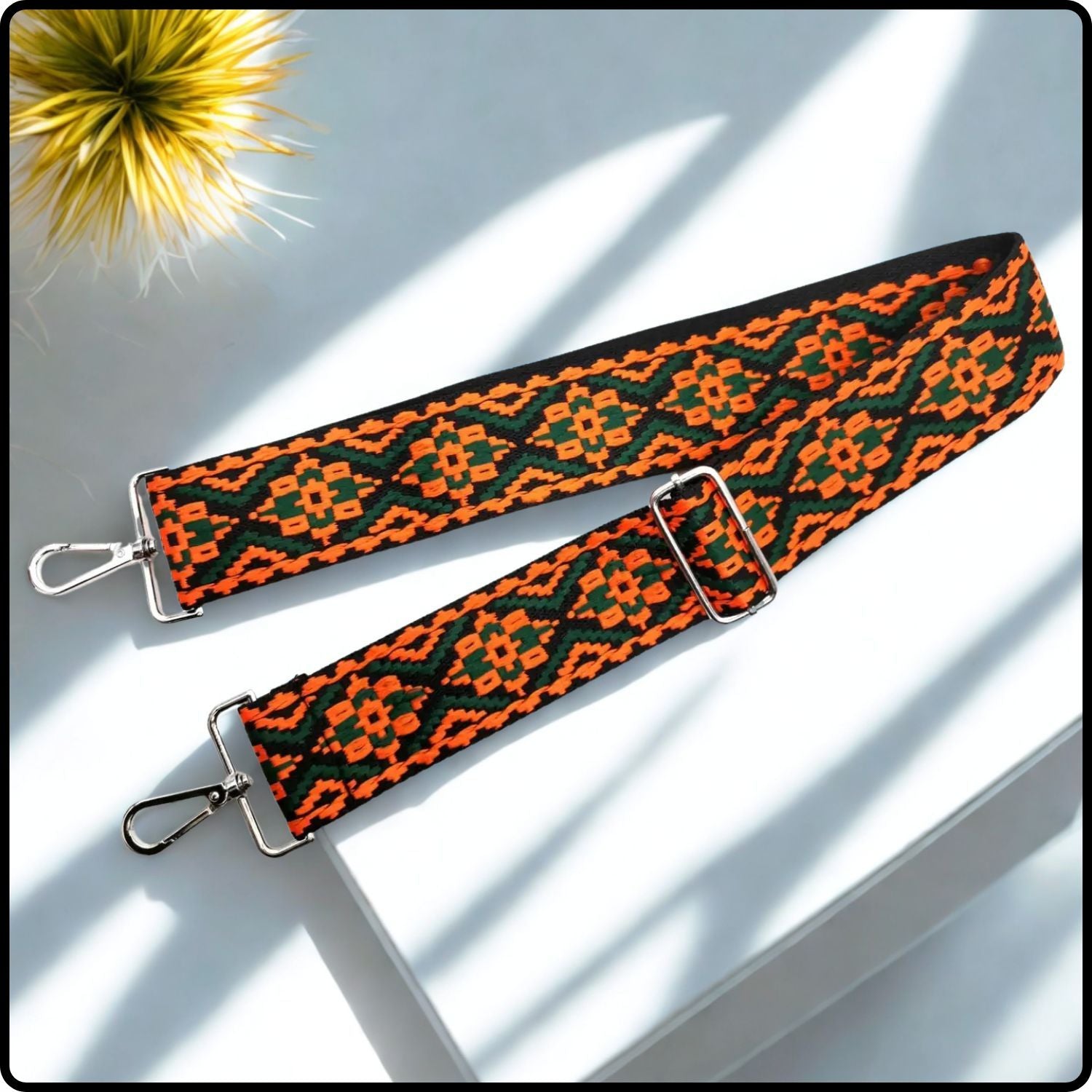 Canvas Bag Strap Embroidered 5CM  - SBS-ORANGE