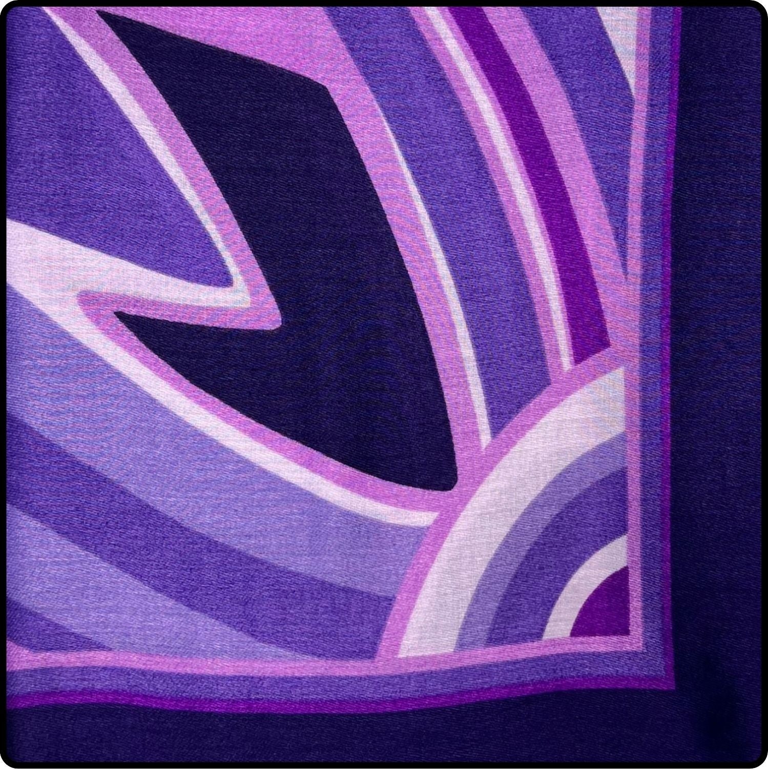Abstract brush strokes print scarf in purple-SABU