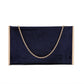 Indulge in luxury with the Anita Evening Bag in Navy. This elegant clutch offers ample room for your essentials while maintaining a sleek profile. Its double compartments allow for easy organization, and the detachable chain strap adds versatility.