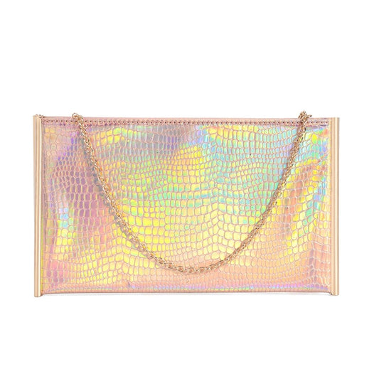 Indulge in luxury with the Anita Evening Bag. This elegant clutch offers ample room for your essentials while maintaining a sleek profile. Its double compartments allow for easy organization, and the detachable chain strap adds versatility.