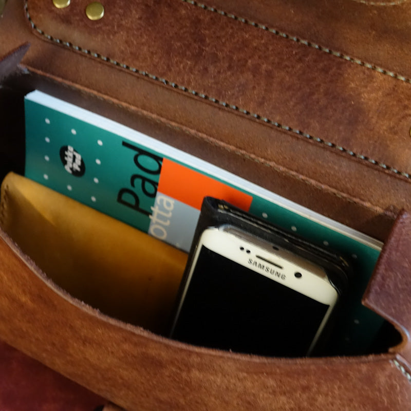 Pueblo Leather Satchel-Pueblo-Brown