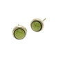 Add a classic touch of glam to your outfit with these timeless lime green resin stud earrings. Their subtle sparkle and shiny silver surround will make you shine all day long!   Approx 0.9mm in diameter, attached to posts and butterflies.