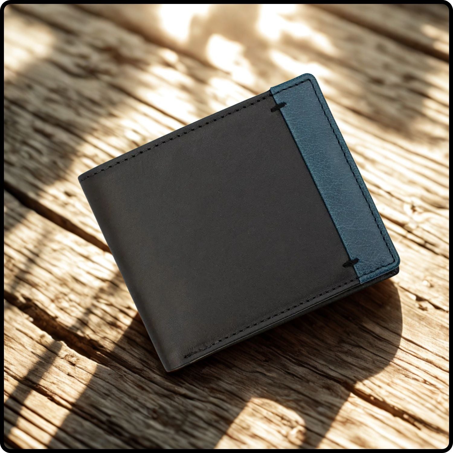 Alpha RFID Bifold Leather Wallet-354/Black