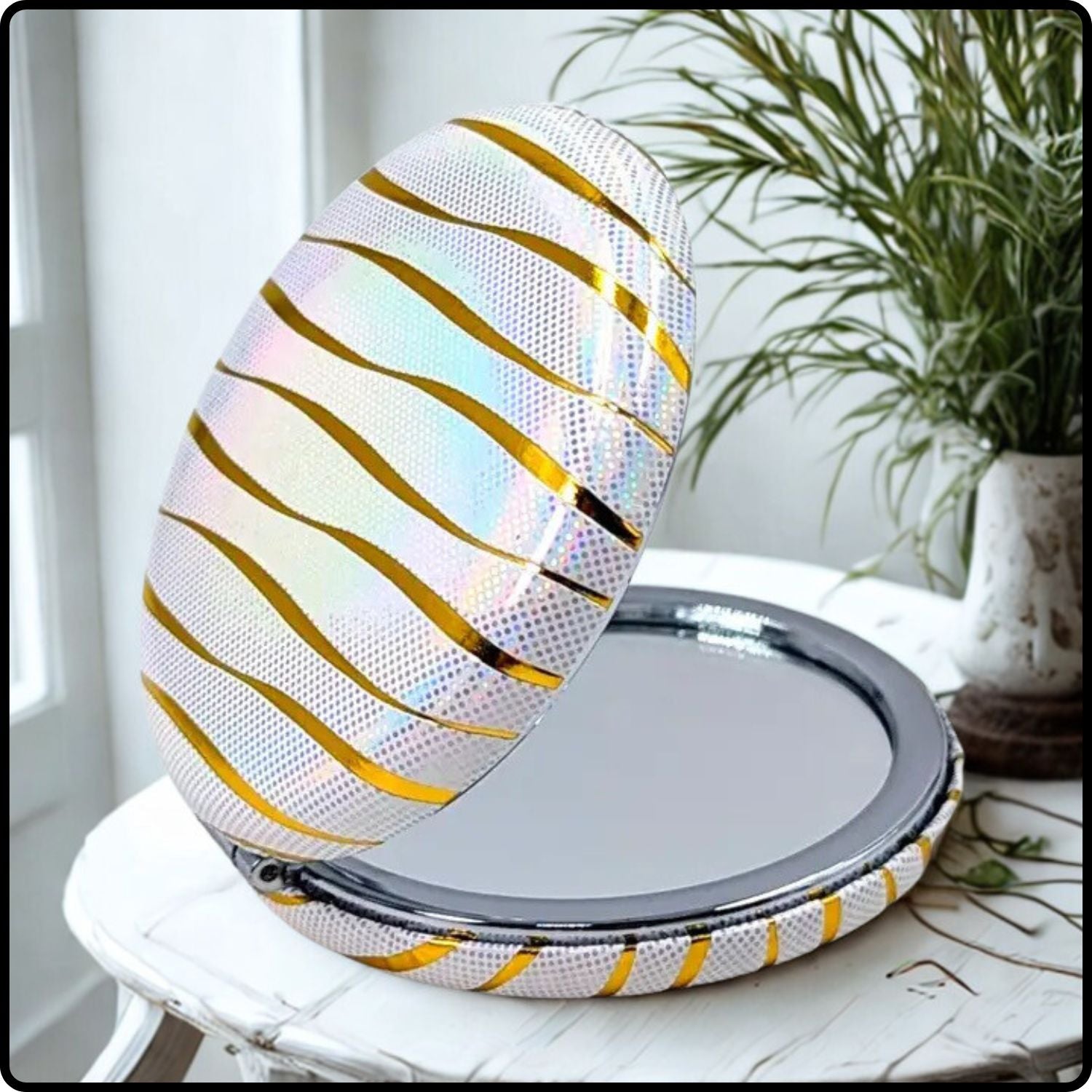 Golden Waves Hologram Effect Mirror - MIR55