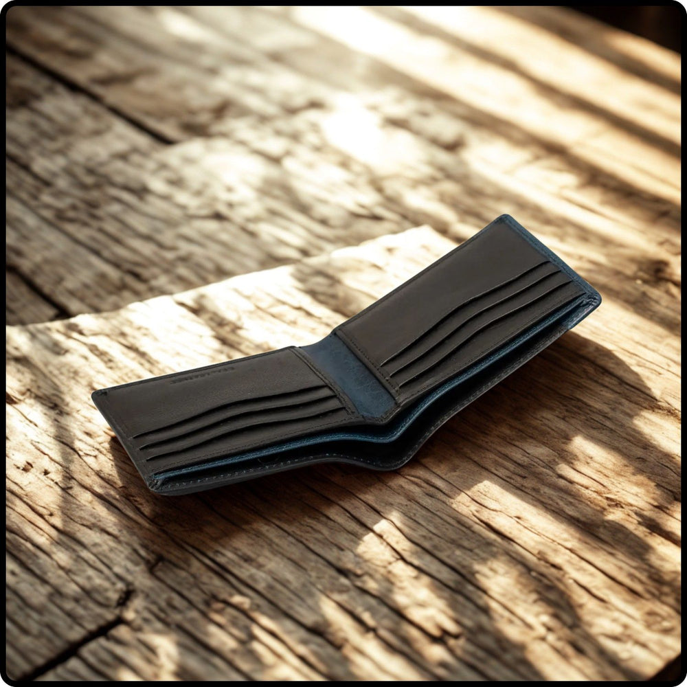 Alpha RFID Bifold Leather Wallet-354/Black