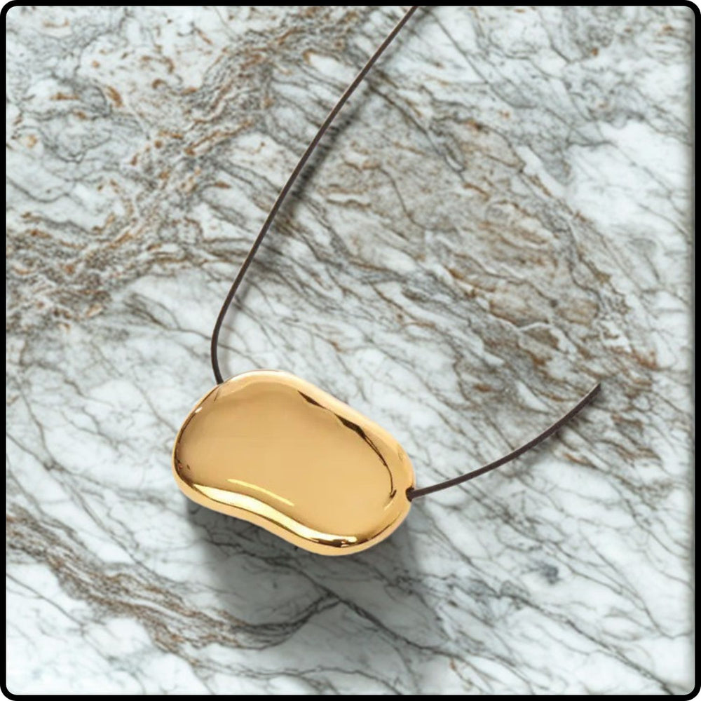 Cloud Cord Stainless Steel Necklace Gold-CLOUDG