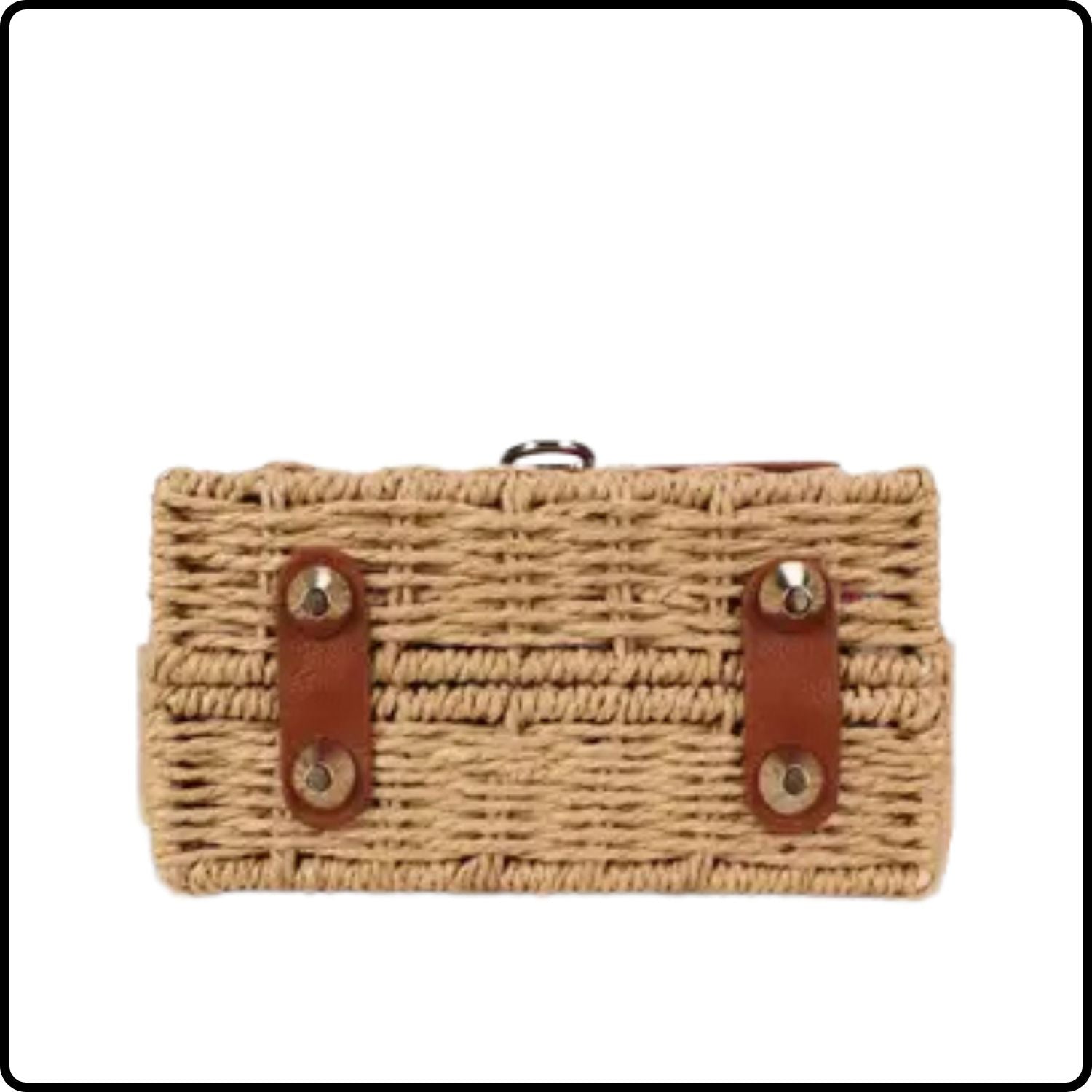 Straw Shoulder Bag-STR-Taupe