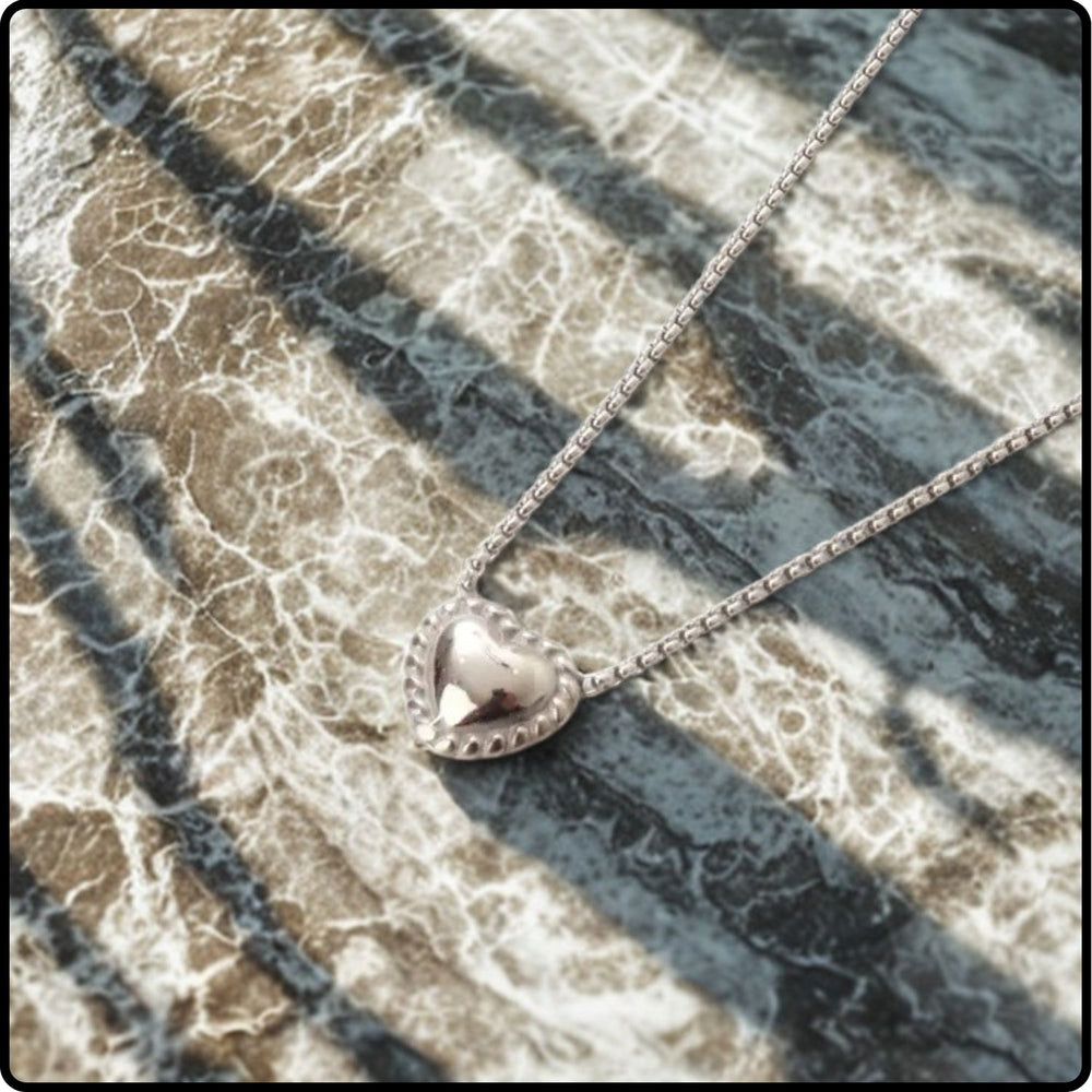 Rue Heart Stainless Steel Necklace-RUES