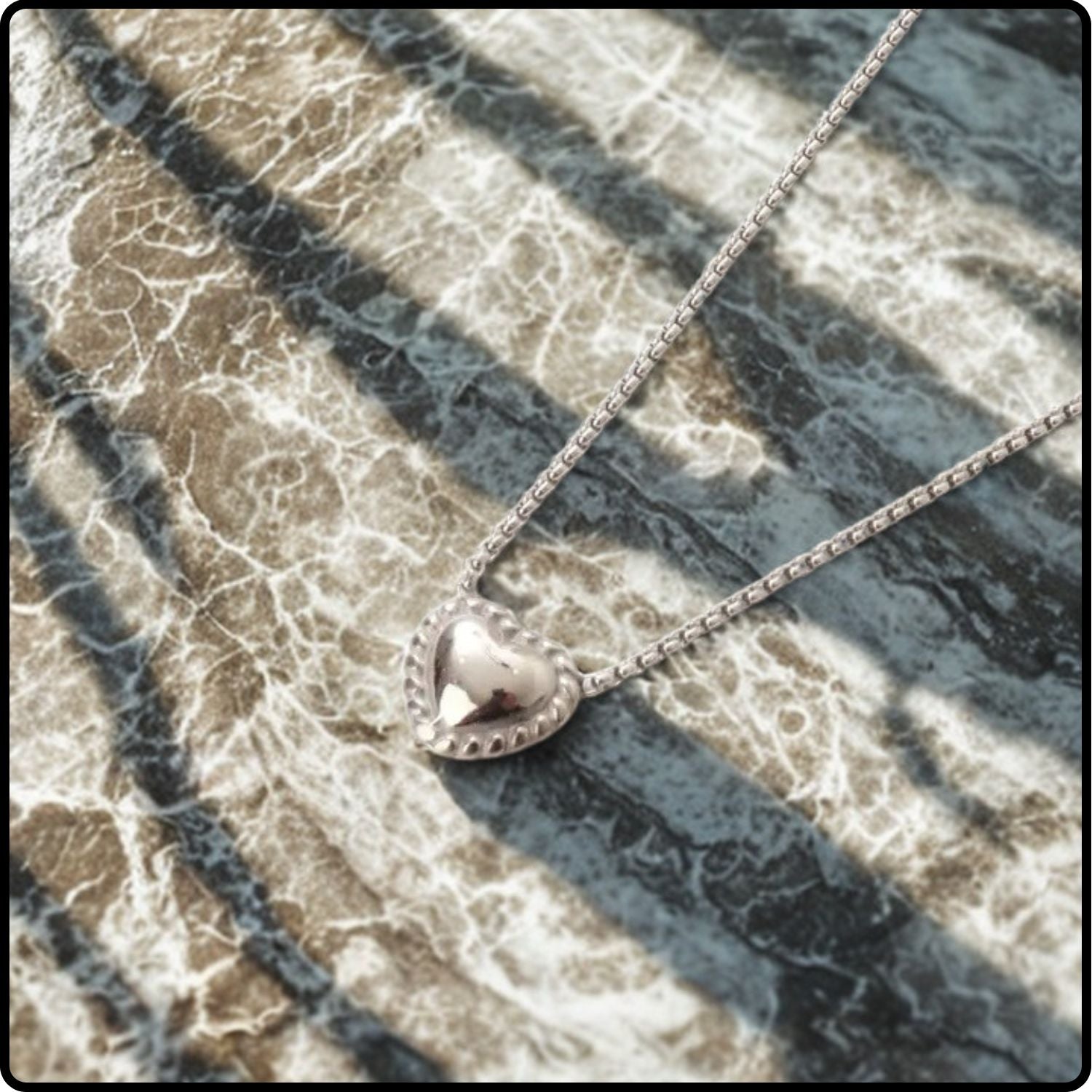 Rue Heart Stainless Steel Necklace-RUES