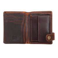 This stylish New York Leather Notecase Wallet offers a practical RFID Secure Bifold Design with a Secure Tab Fastener and 6 Card Slots, ID Window, 2 Note Compartments, and a Coin Pocket. Crafted from soft yet rugged leather, it ensures your items stay safe and secure.  9 x 12 x 3 cm