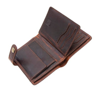 This stylish New York Leather Notecase Wallet offers a practical RFID Secure Bifold Design with a Secure Tab Fastener and 6 Card Slots, ID Window, 2 Note Compartments, and a Coin Pocket. Crafted from soft yet rugged leather, it ensures your items stay safe and secure.  9 x 12 x 3 cm