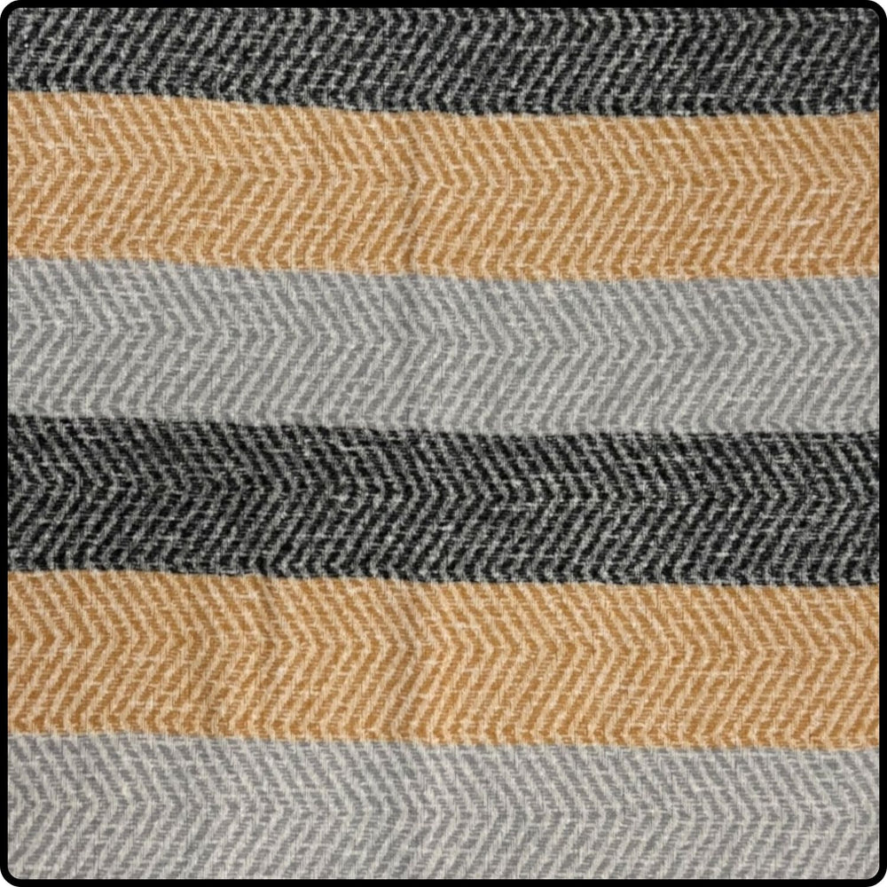 Zigzag Winter Wool Mix Scarf in Black/Grey-ZWBG