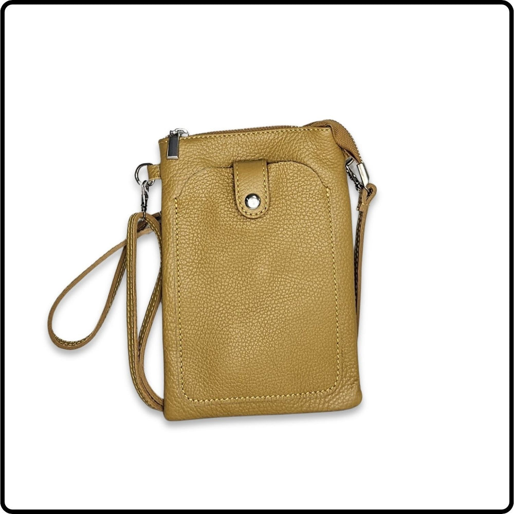 Pebbled Leather Mini Bag - VP9-YELLOW