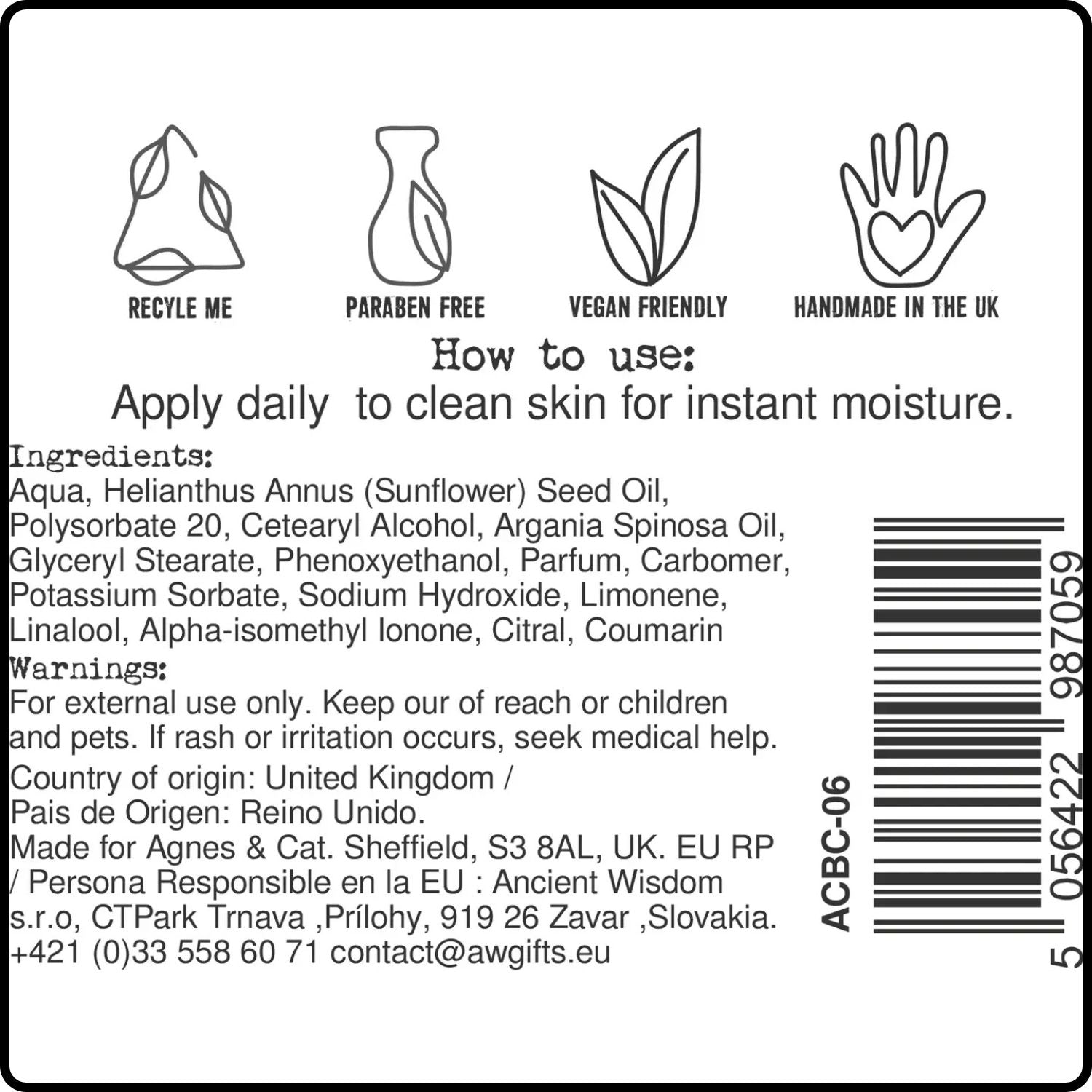 Hand & Body Cream 300ml -Provence-AC-PROV