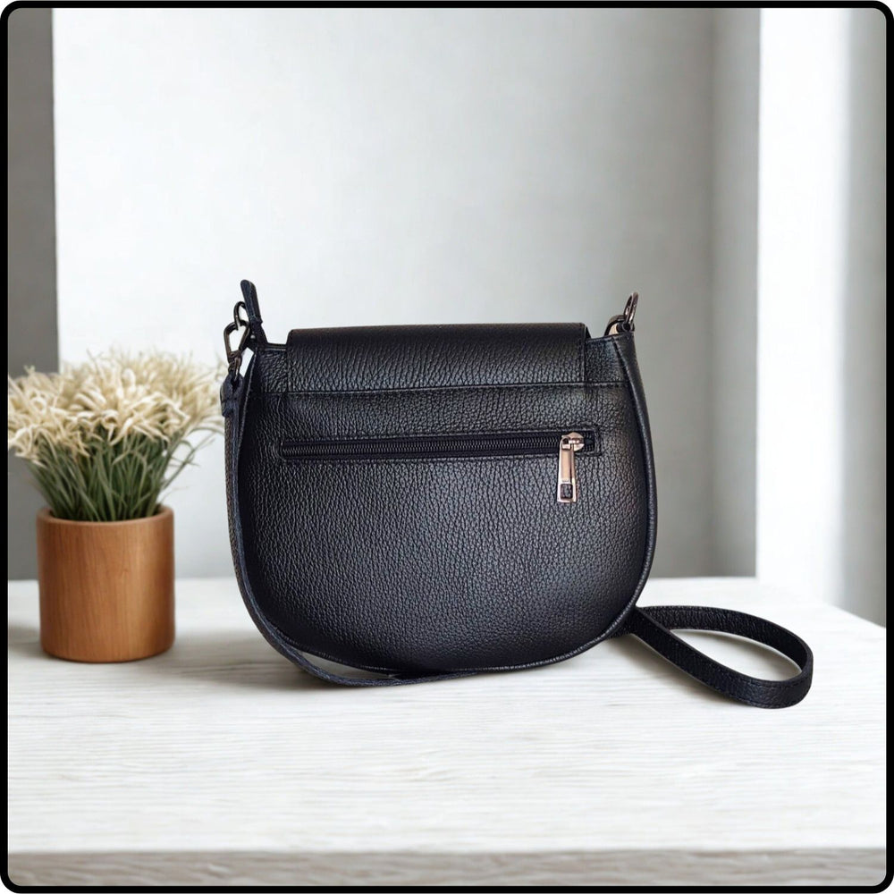 Soft Leather Shoulder Bag - PS249-BLACK