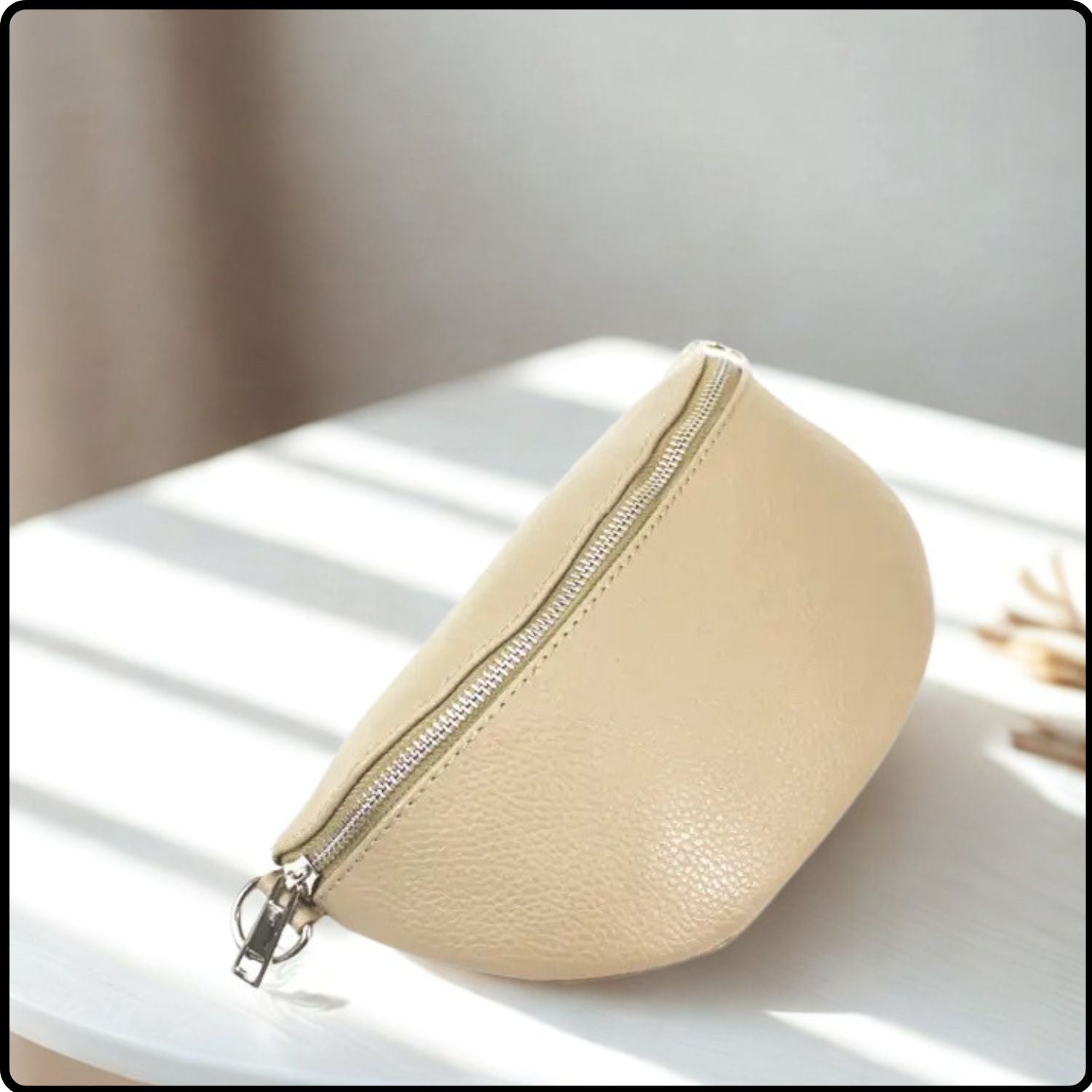 Leather Sling Bag/Bum Bag - VP105-TAUPE
