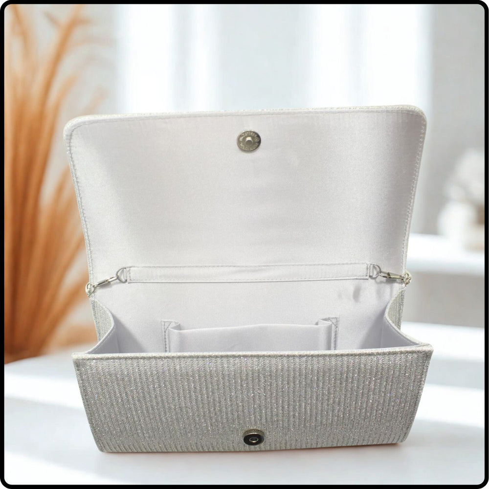 Flora Evening Bag/Silver-Flora-Silver