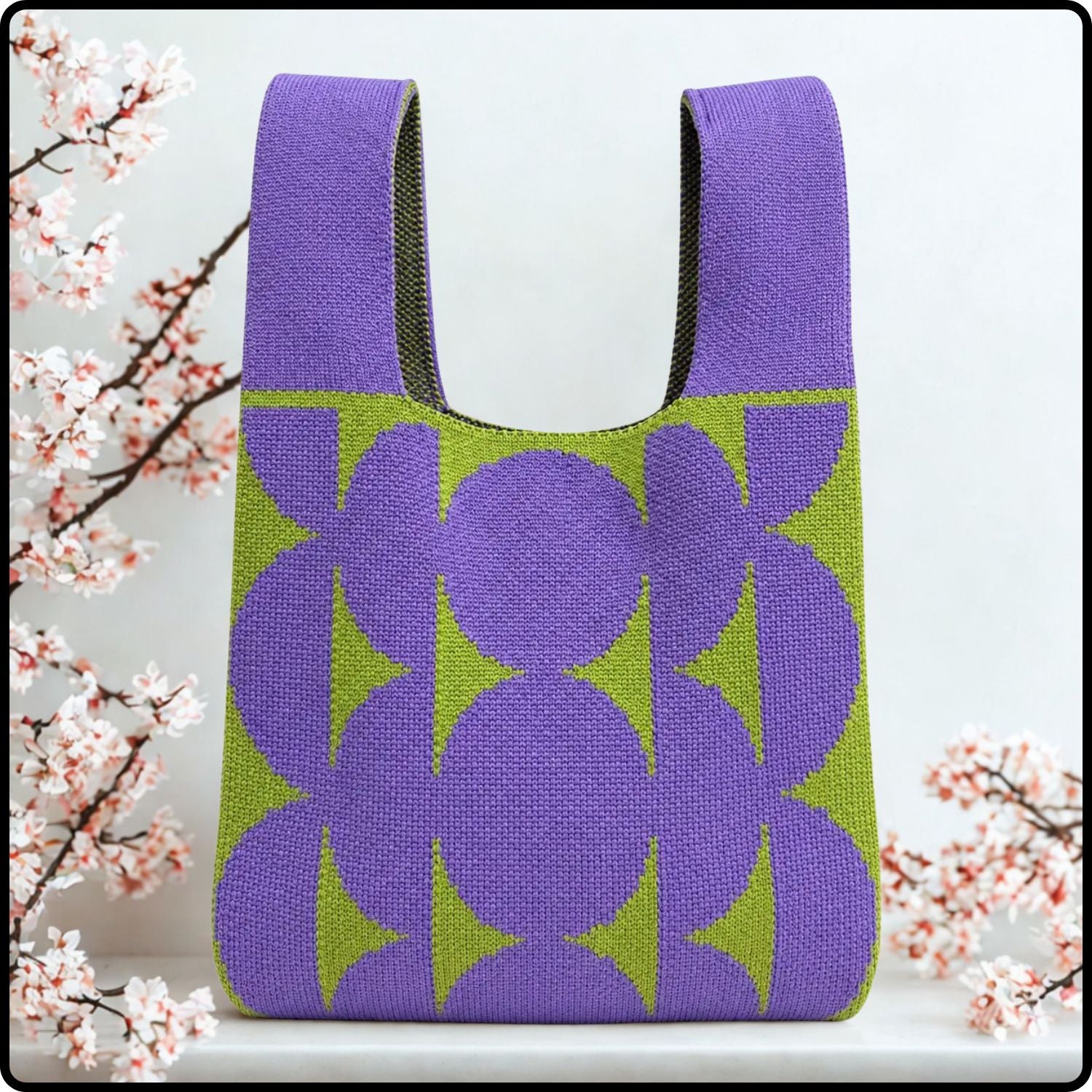 Knitted Bag-Geometric Dot-DLG