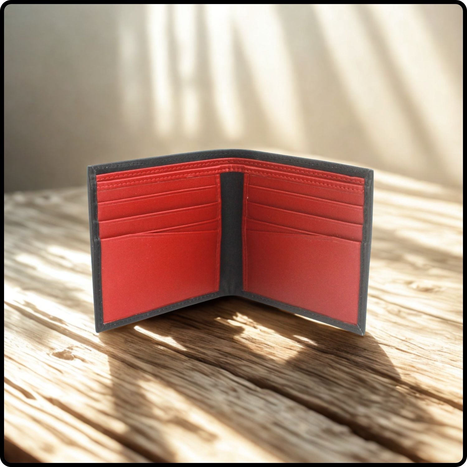 Carter Leather Bifold Wallet-CAR-B/RED