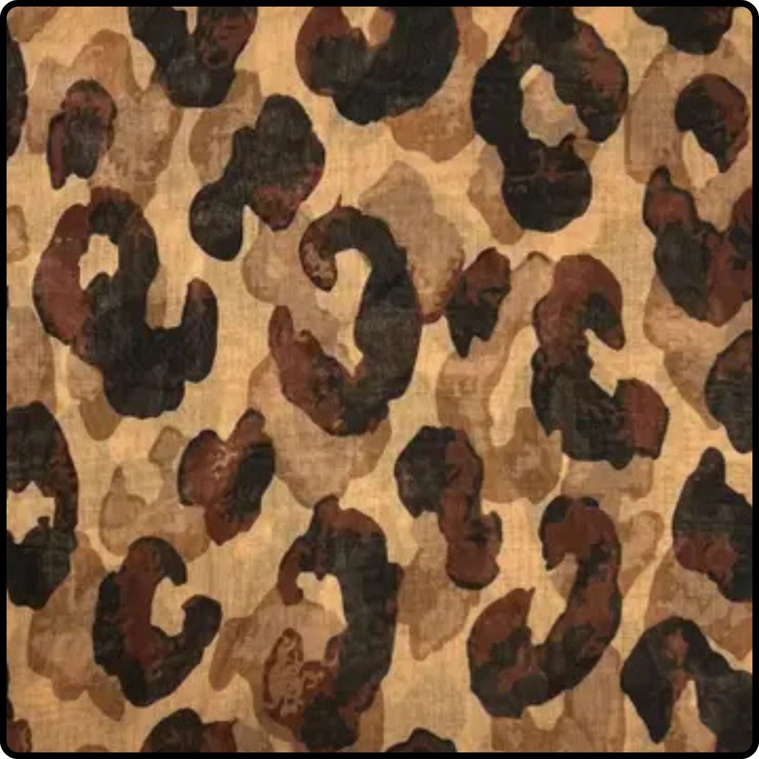 Leopard Print Scarf with Golden Lines in Brown-SCLB