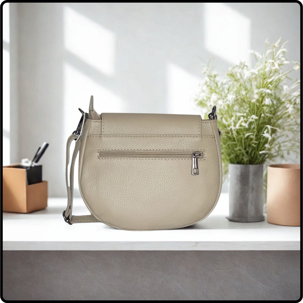 Soft Leather Shoulder Bag - PS249-LIGHT TAUPE