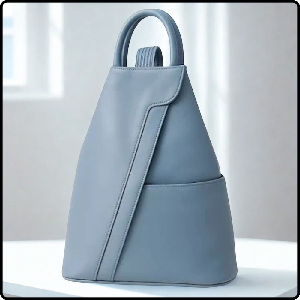 Large Soft Leather Backpack - VPR244-BLUE