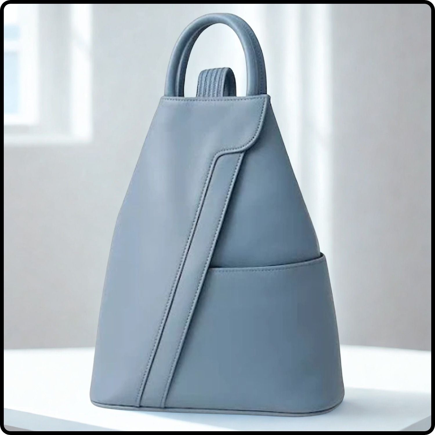 Large Soft Leather Backpack - VPR244-BLUE