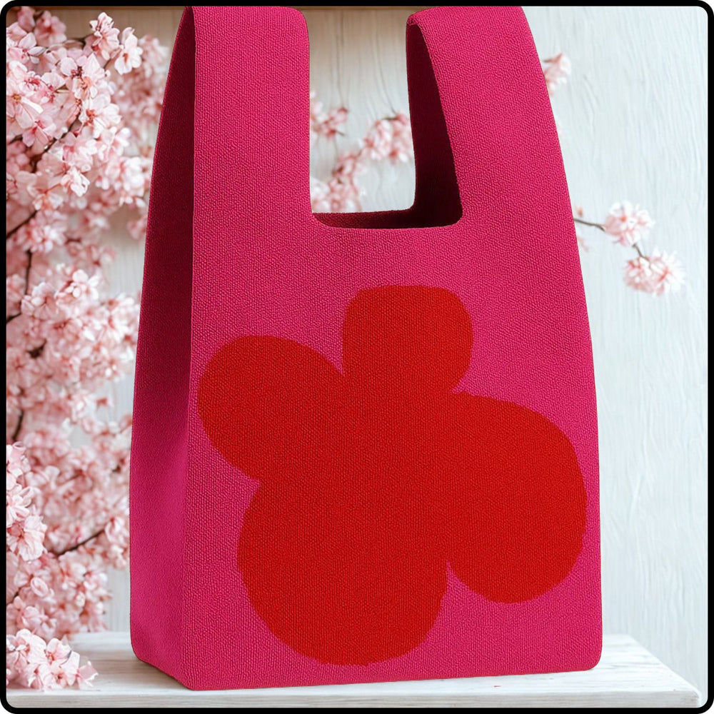 Knitted Bag-Retro Petal Red-PNR