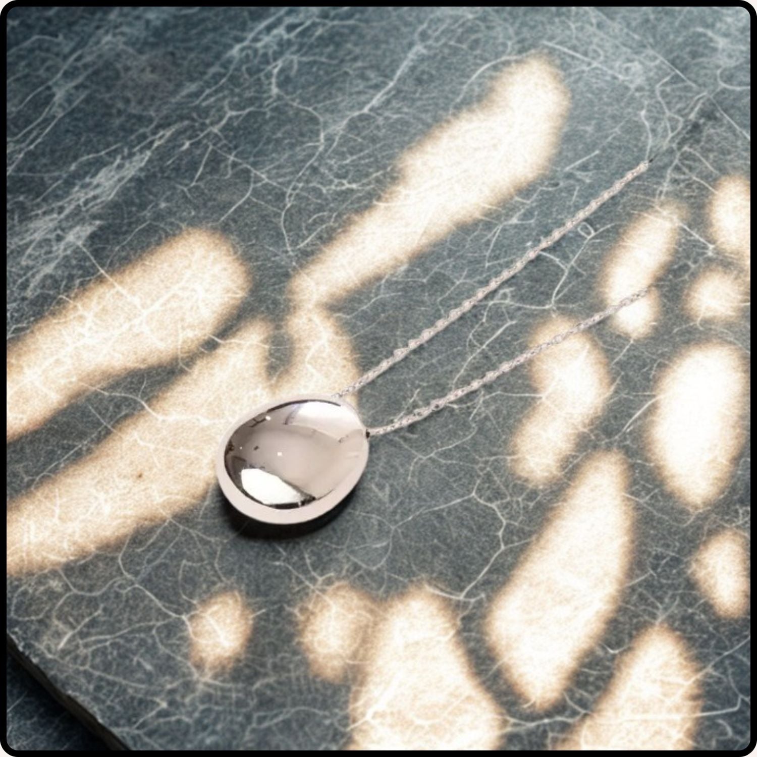 Pebble Stainless Steel Necklace-PEBS