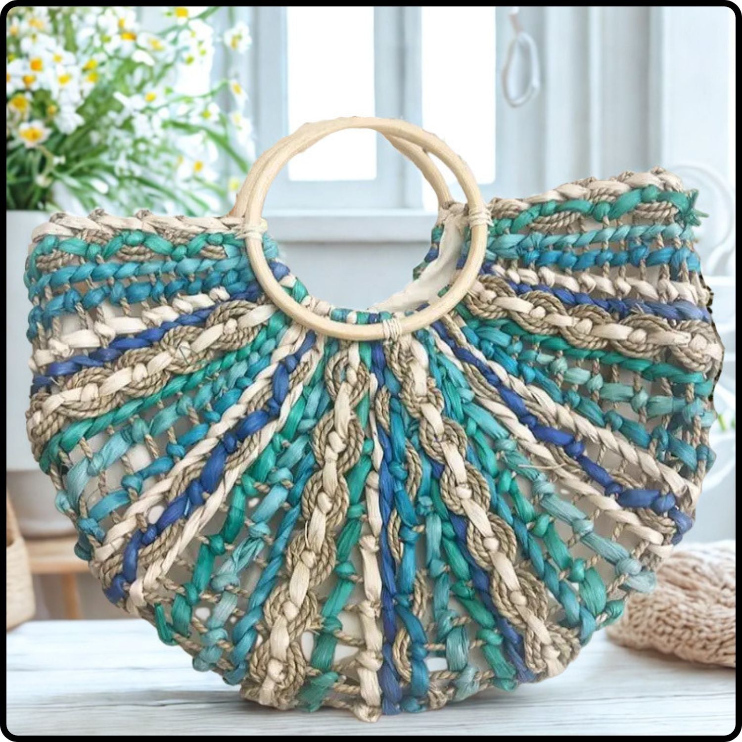 Vibrant Ombre Summer Bag-SO-GREEN