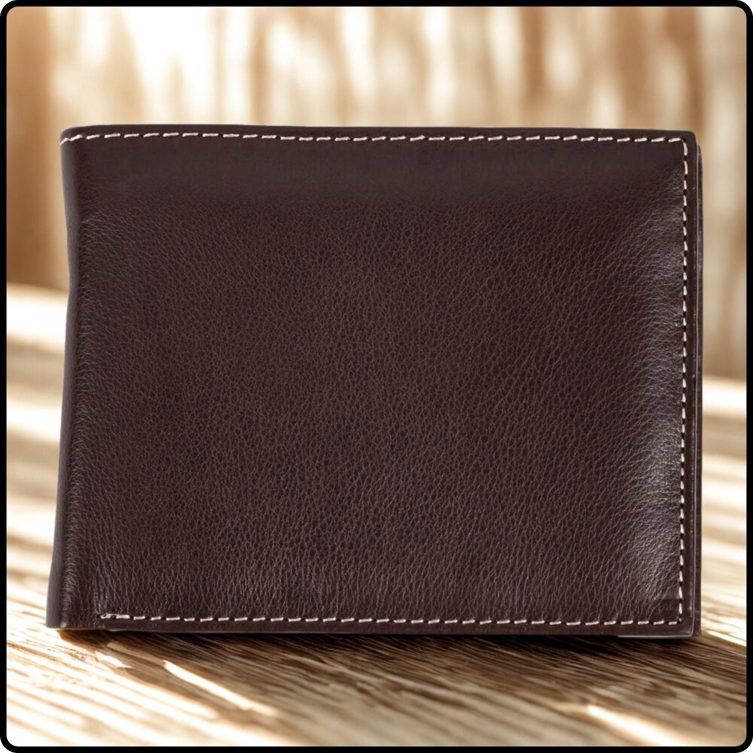 Mark Leather Trifold Wallet-MAR-BROWN