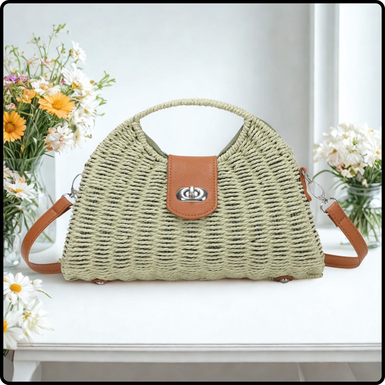 Straw Box Grab Bag -517-GREEN