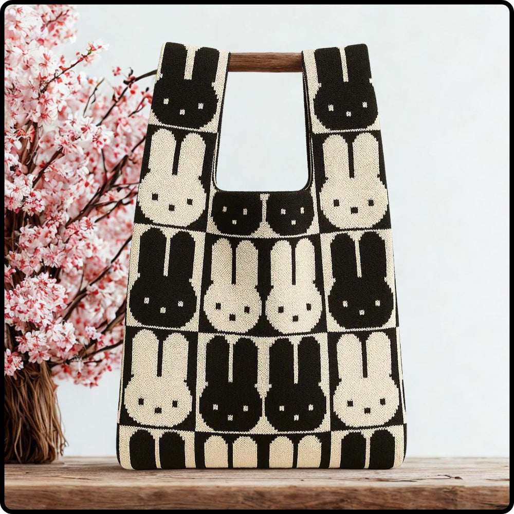Knitted Bag-Chessboard Bunny-NVS