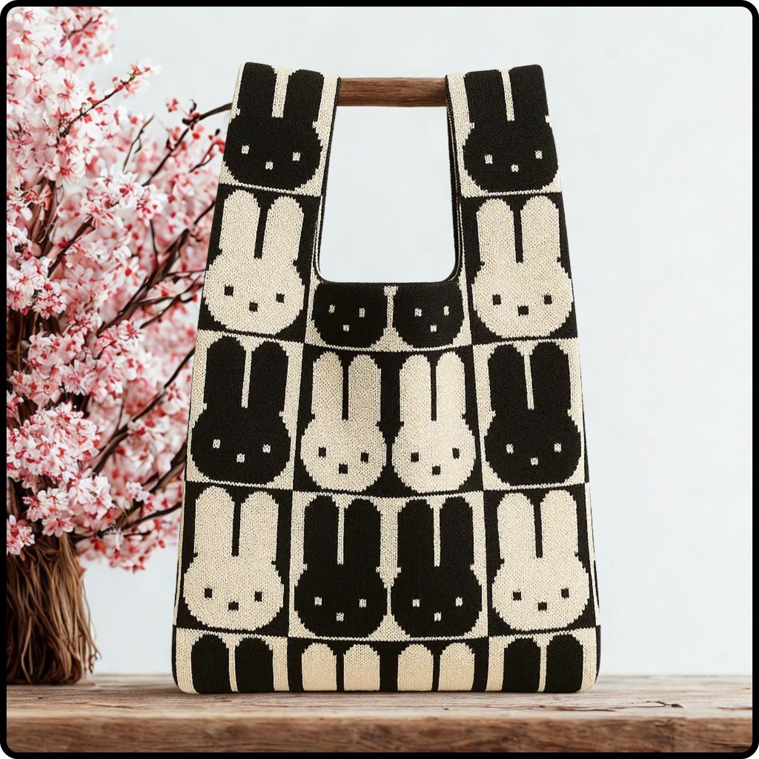 Knitted Bag-Chessboard Bunny-NVS