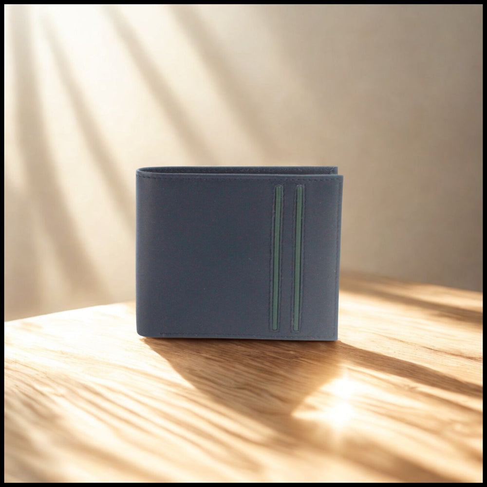 Carter Leather Bifold Wallet-CAR-NAV/GR