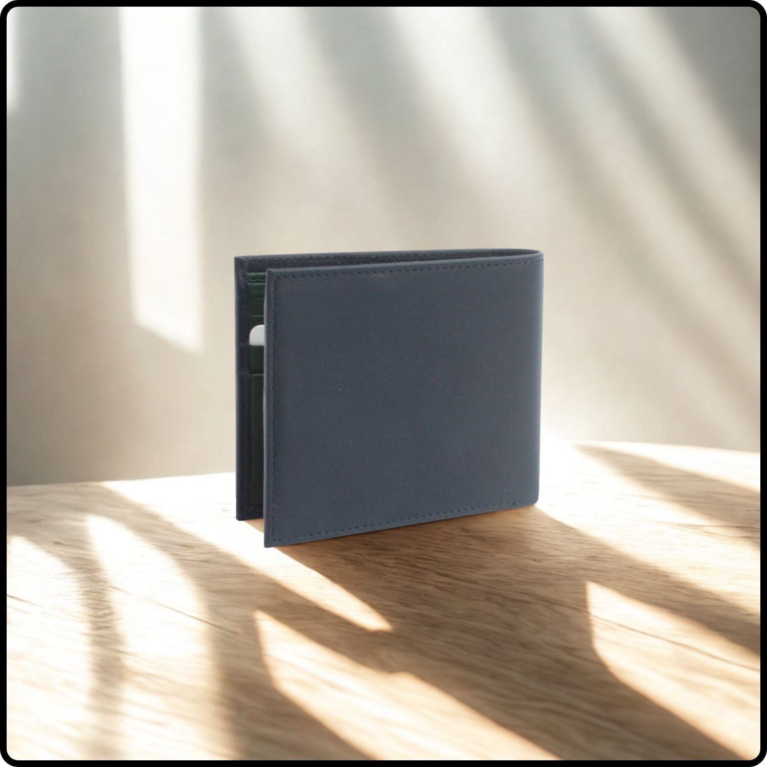 Carter Leather Bifold Wallet-CAR-NAV/GR