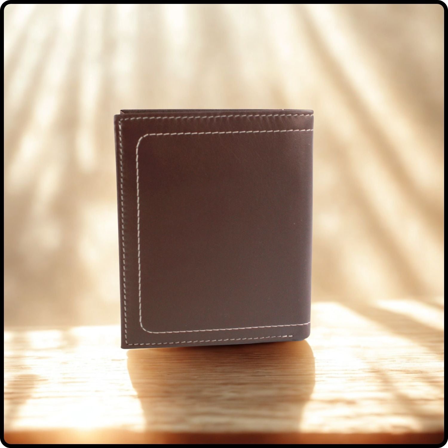 Isaac Leather Trifold Wallet-ISA-BROWN
